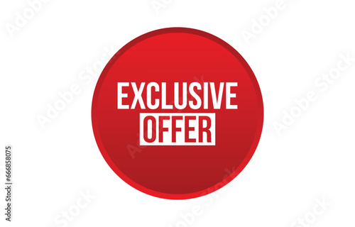 Vector illustration modern exclusive offer banner, Isolated web element.