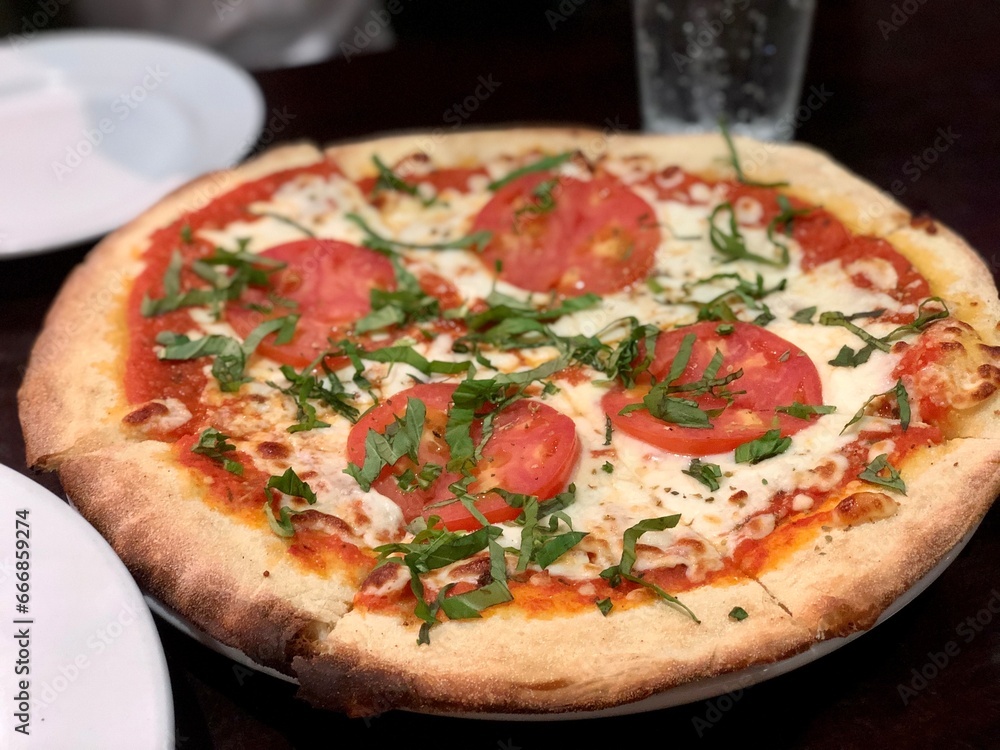 pizza on a table