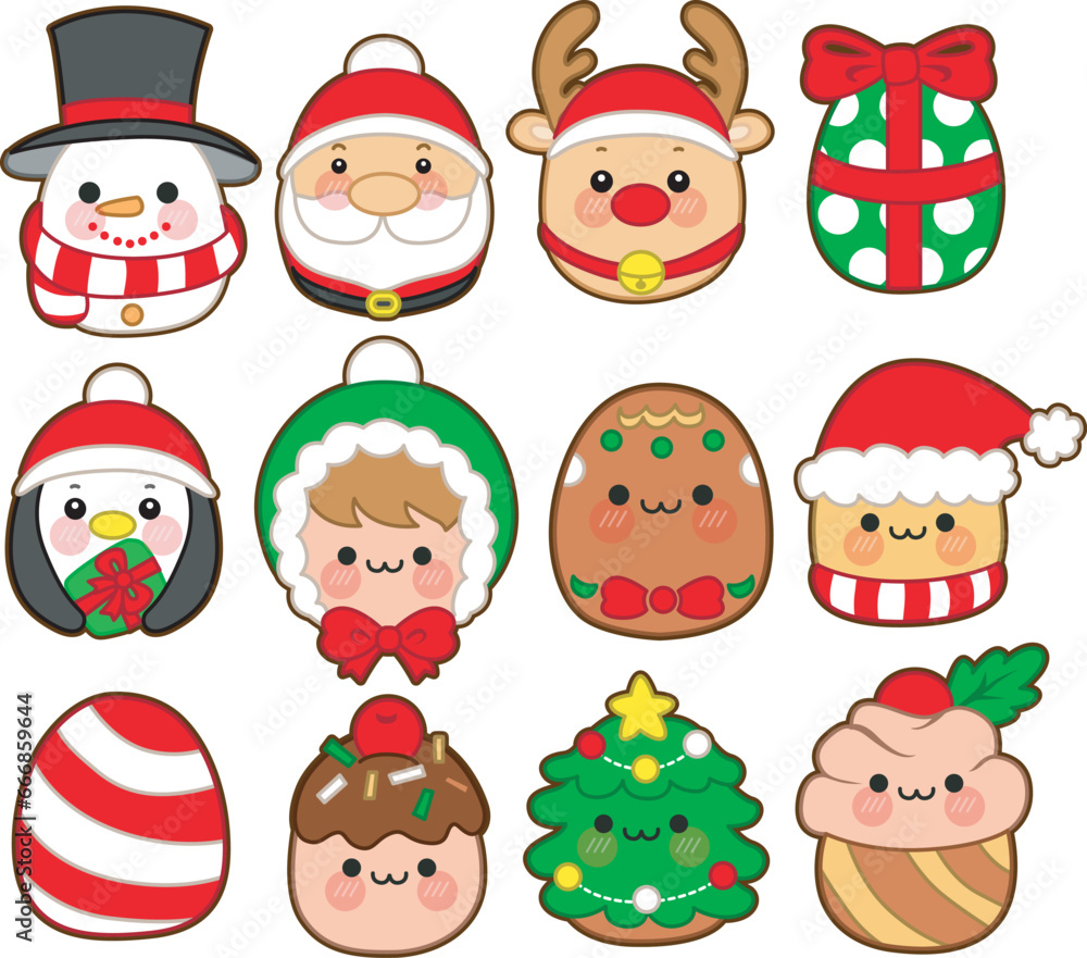 christmas icons set