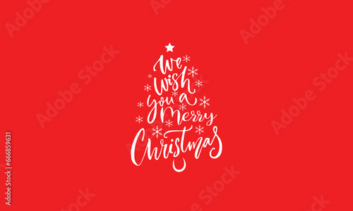 christmas greeting card we wish you Merry Christmas design 