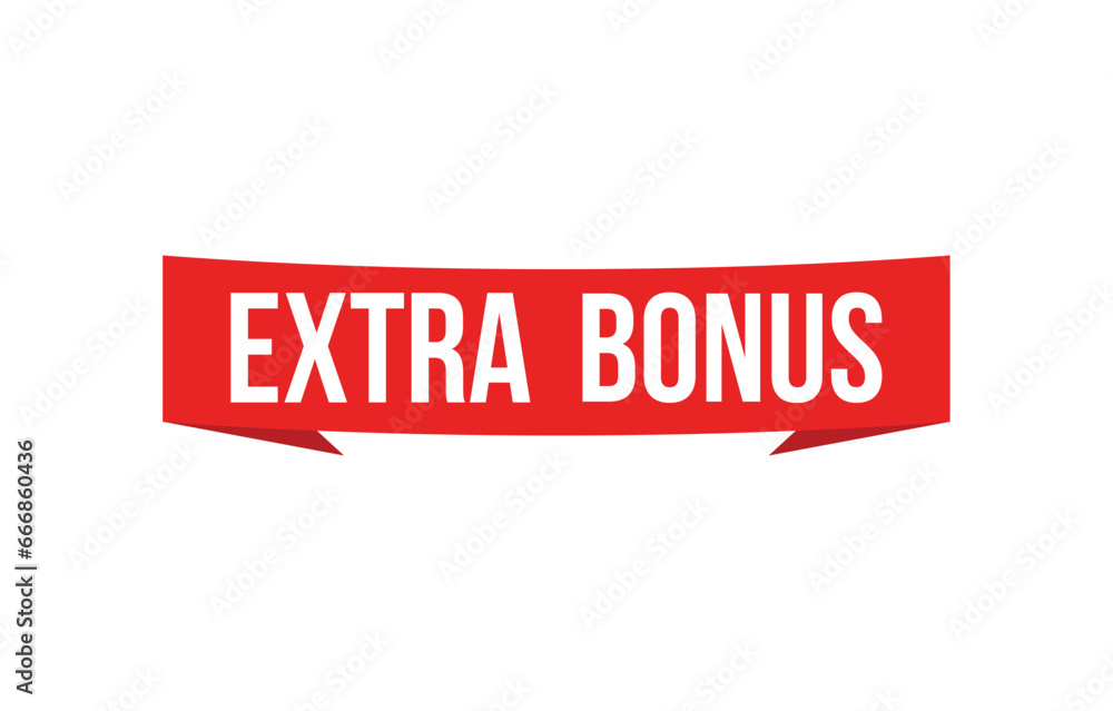 Vector illustration modern Extra bonus banner, Isolated web element. Vector illustration modern Extra bonus banner, Isolated web element.