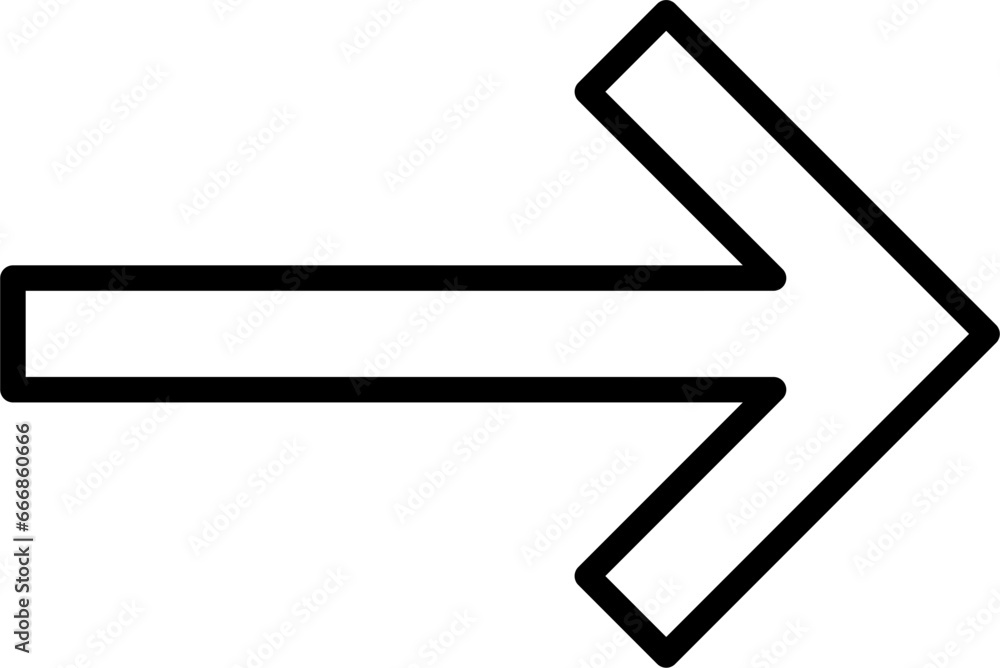 Arrow Outline Illustration Isolated Vector Arrow Outline Illustration Isolated Vector