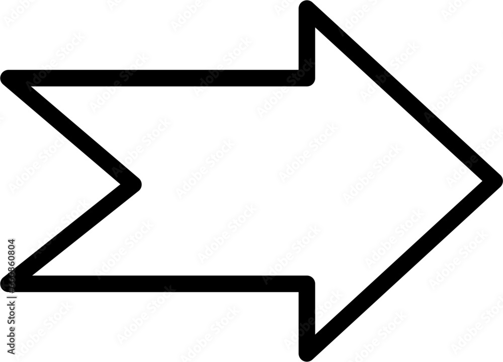 Arrow Outline Illustration Isolated Vector Arrow Outline Illustration Isolated Vector