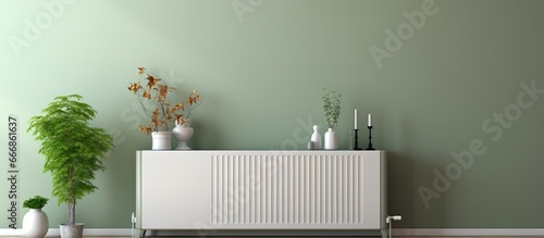 Contemporary electric heater in fashionable room d cor