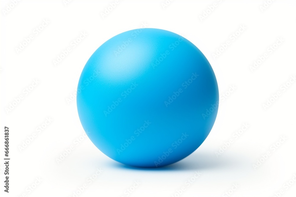 Blue Ball isolated on a White background : Generative AI Blue Ball isolated on a White background : Generative AI