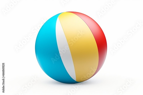 Beach ball isolated on a white background : Generative AI