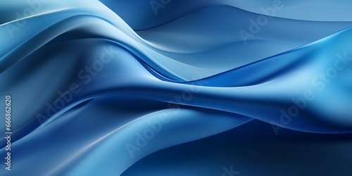 abstract wave cloth movement dynamic blue color over sky tone background : Generative AI