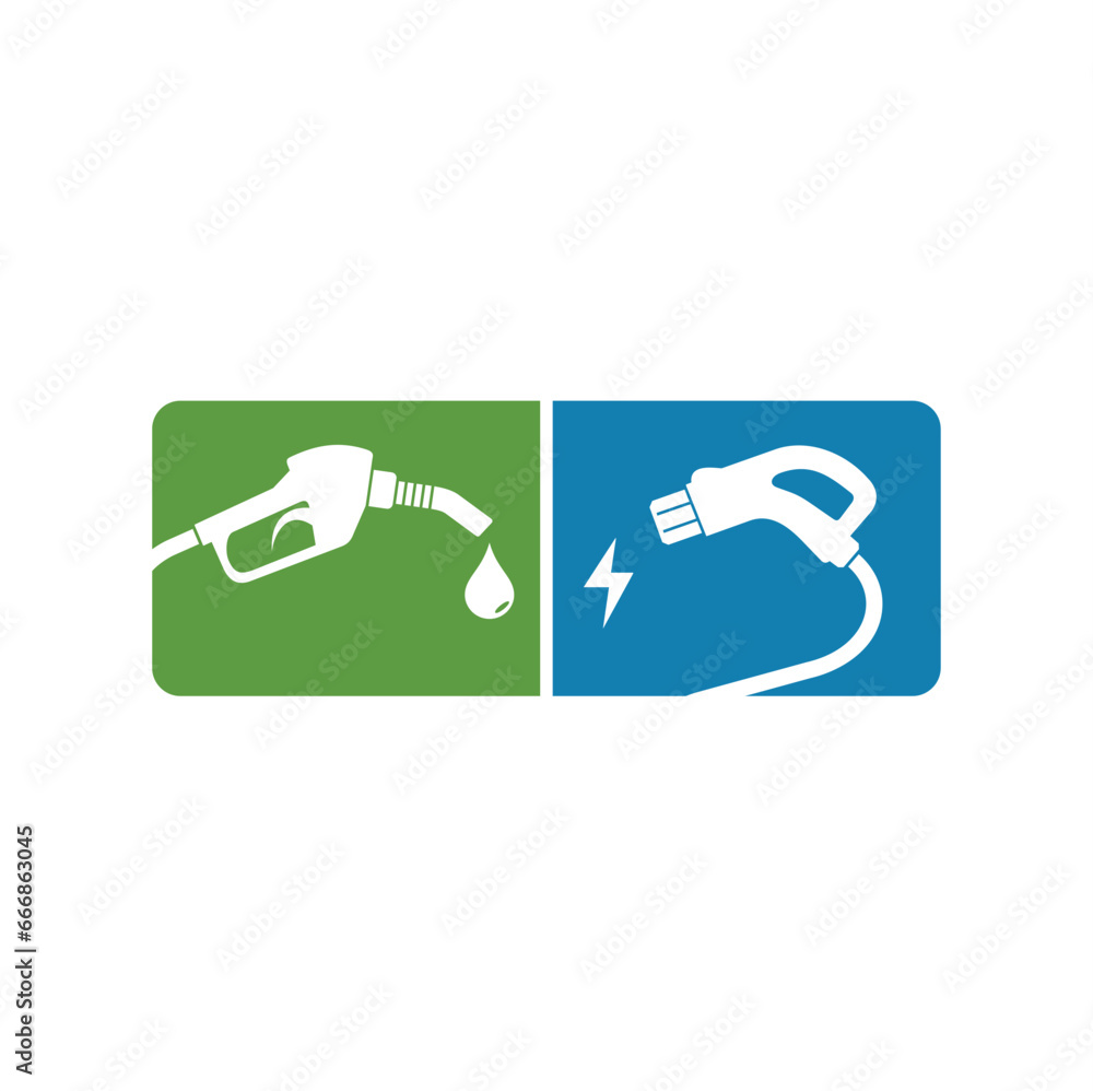 illustration of hybrid car technology, vector art. illustration of hybrid car technology, vector art.