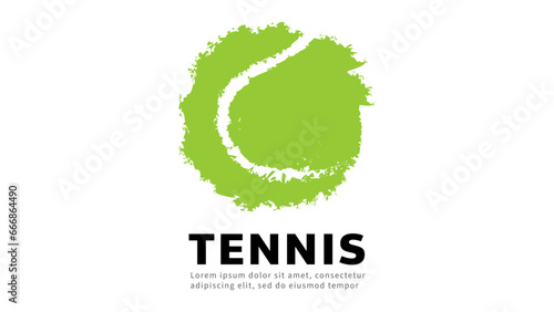 Tennis logo symbols  ,tennis ball Vector Illustration EPS 10 can use for  Tennis Championship and Tennis Team Logo