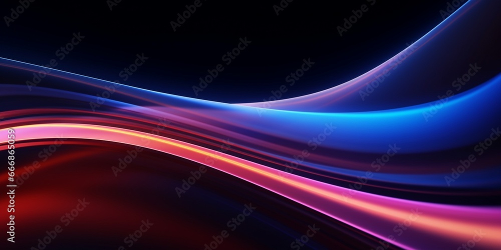 Neon illuminated dynamic sheets wallpaper. Abstract business background. : Generative AI Neon illuminated dynamic sheets wallpaper. Abstract business background. : Generative AI