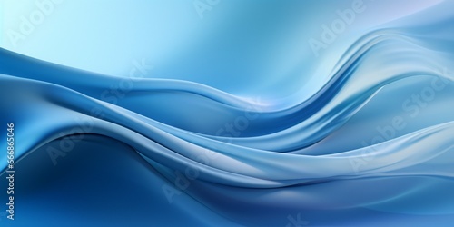 abstract wave cloth movement dynamic blue color over sky tone background : Generative AI