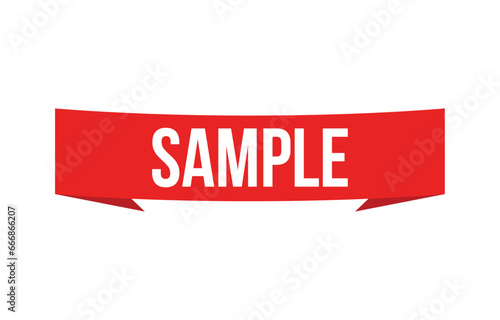 Sample Vector banner ribbon design