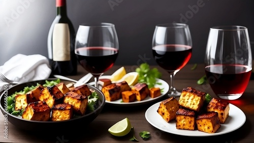 roasted paneer and wine