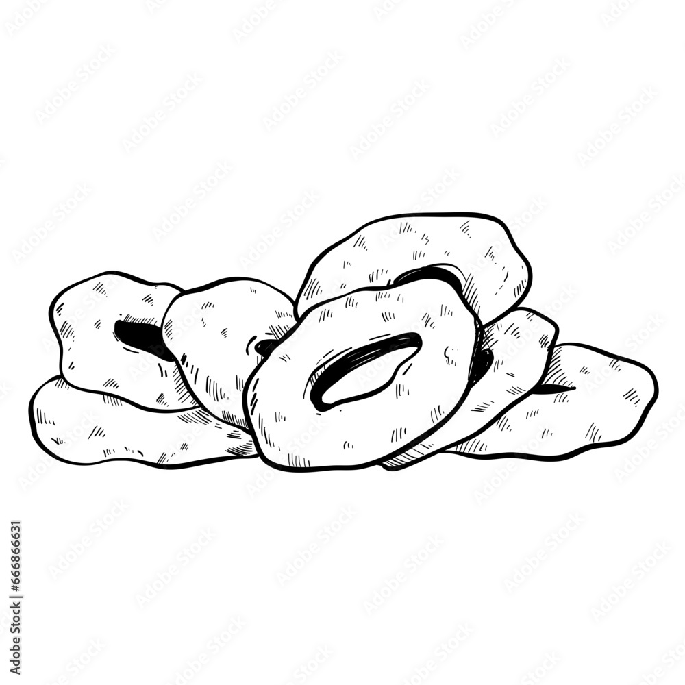 onion ring fast food handdrawn illustration onion ring fast food handdrawn illustration