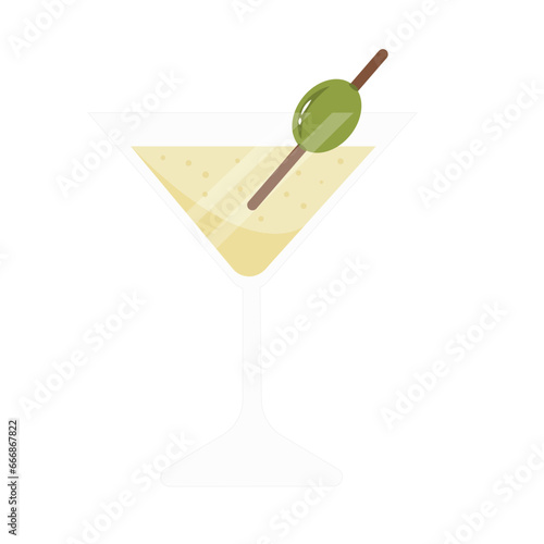 glass of martini cocktail