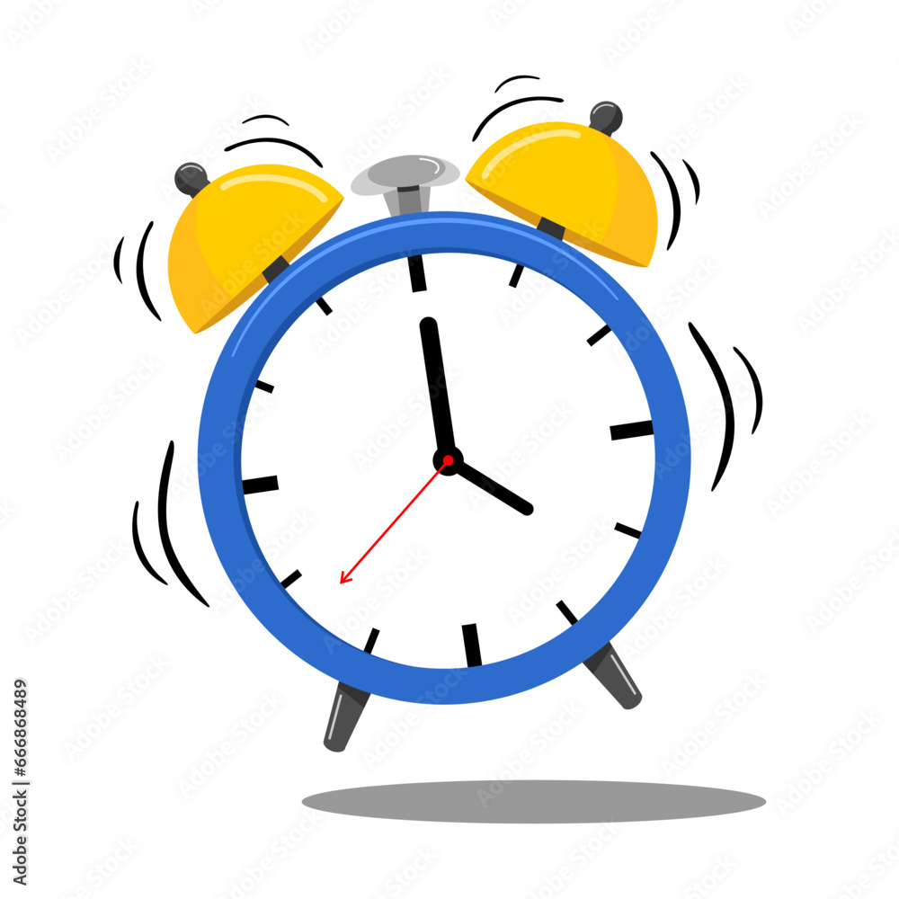Clip art Cartoon alarm clock icon isolated on white background. Vector illustration. Clip art Cartoon alarm clock icon isolated on white background. Vector illustration.