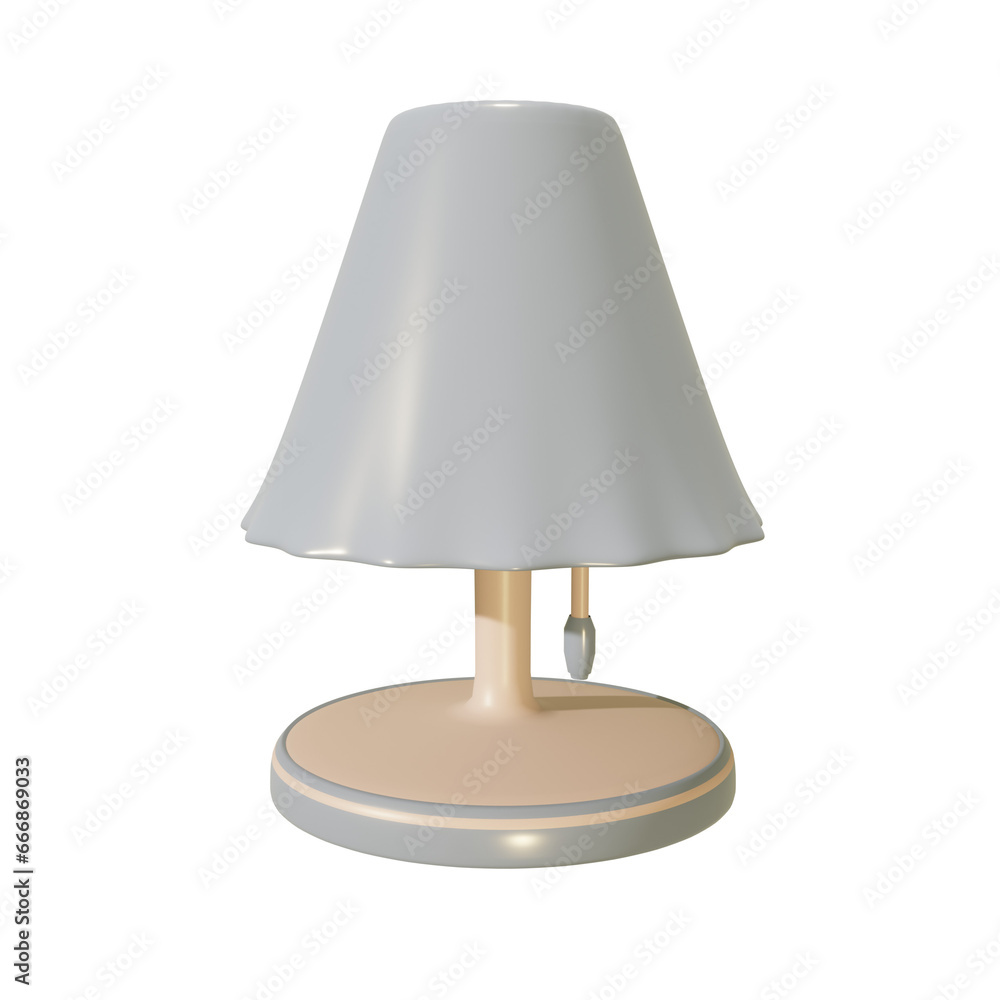 Obraz premium 3d blue table lamp
