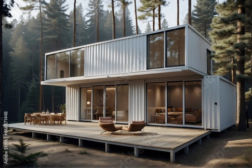 modern minimalistic container house photo