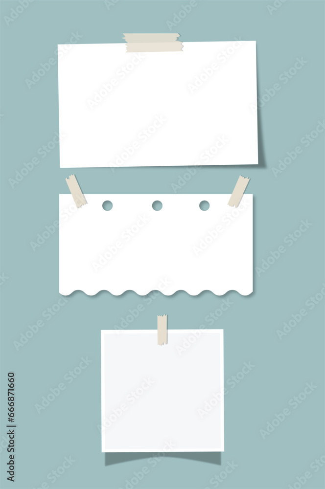 Vector digital note vector element set Vector digital note vector element set