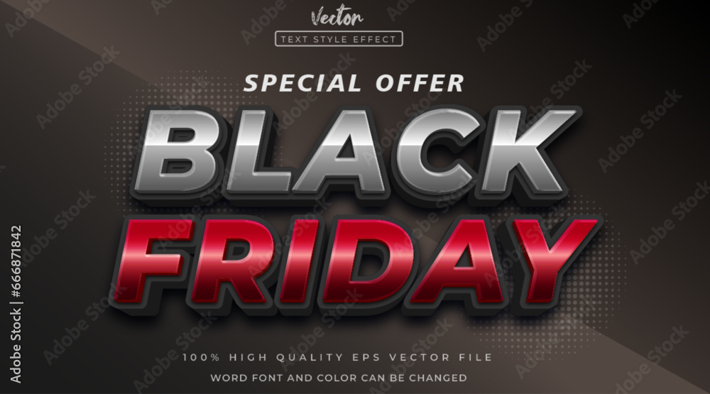 Obraz premium Black friday editable text effect