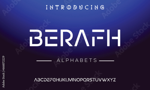 Modern Bold Font. Regular Italic Number Typography urban style alphabet fonts for fashion, sport, technology, digital, movie, logo design, vector illustration