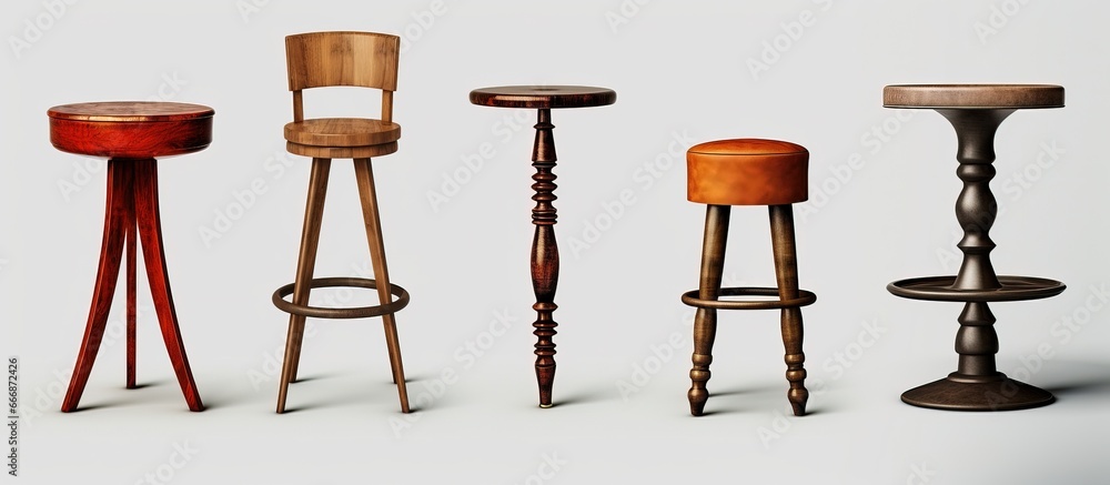 Isolated stool for home or cafe various angles Isolated stool for home or cafe various angles