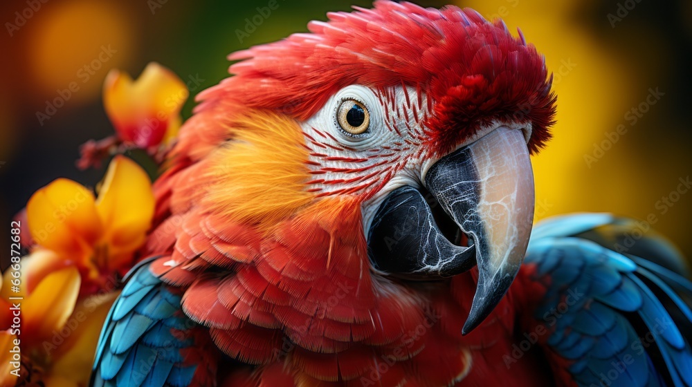 Fototapeta premium Colorful and beautiful parrot