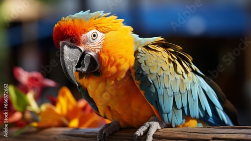 Colorful and beautiful parrot