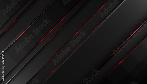 Modern technology innovation concept background. Rectangular dark gray black abstract elegant background with red glowing line shadow for game,business, poster, advertising event.