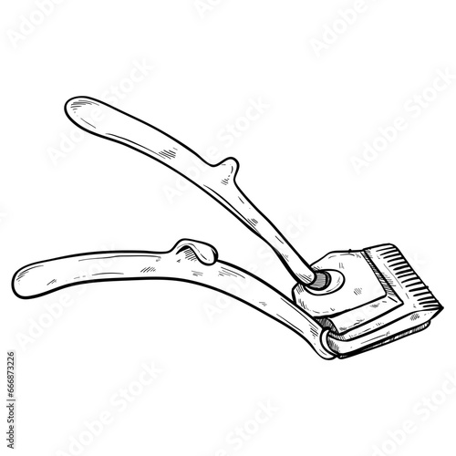 trimmer handdrawn illustration 