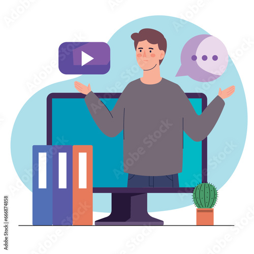 digital video online education man