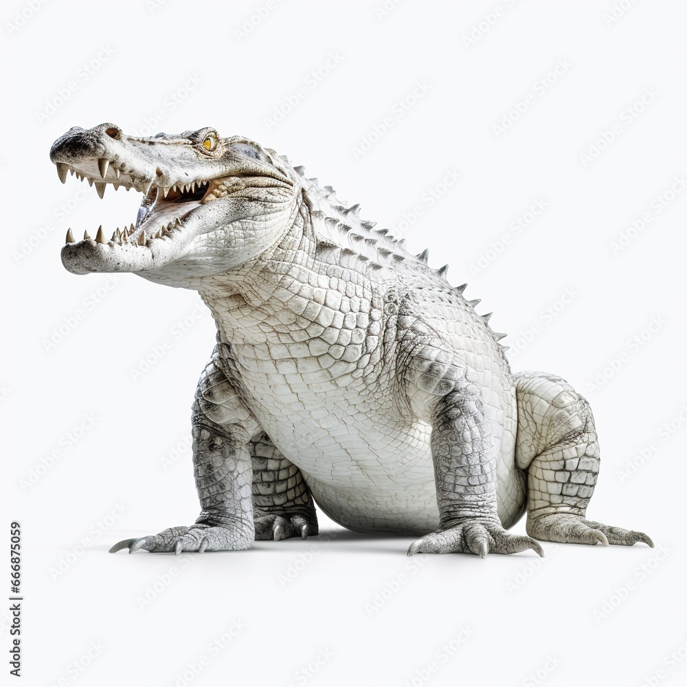 Naklejka premium crocodile isolated on white