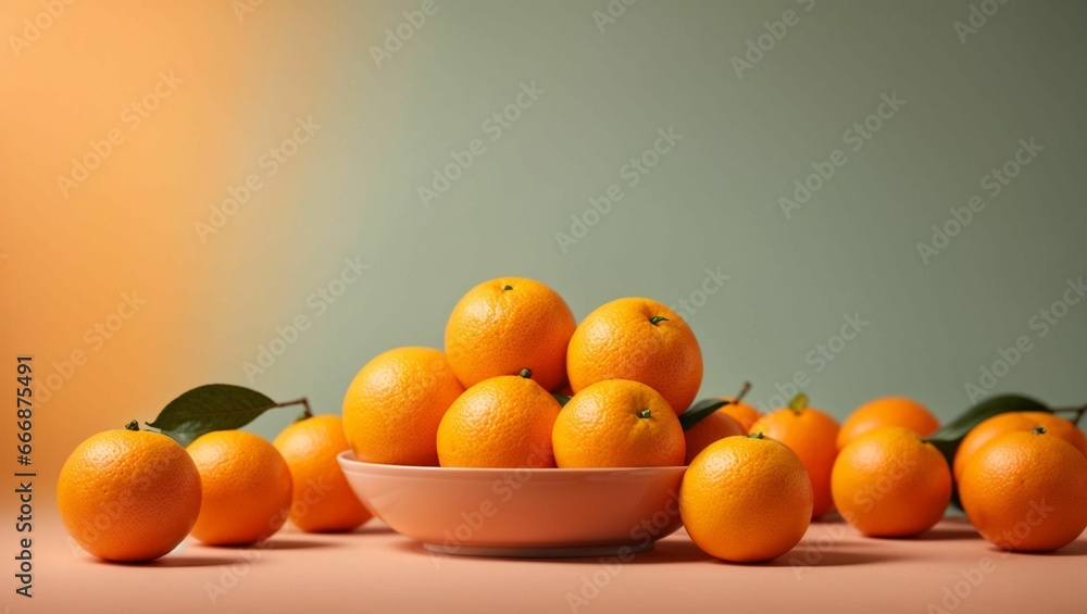 AI generated illustration of a vibrant bowl of fresh juicy oranges