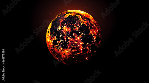 the moon during an eclipse with a dramatic red appearance