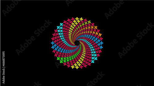 abstract colorful spiral