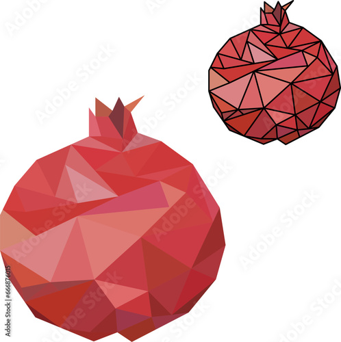  geometric red garnet