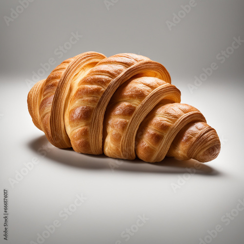 croissant, food, breakfast, isolated, bread, pastry, bakery,