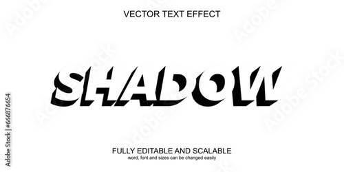 3d text effect shadow vector shade