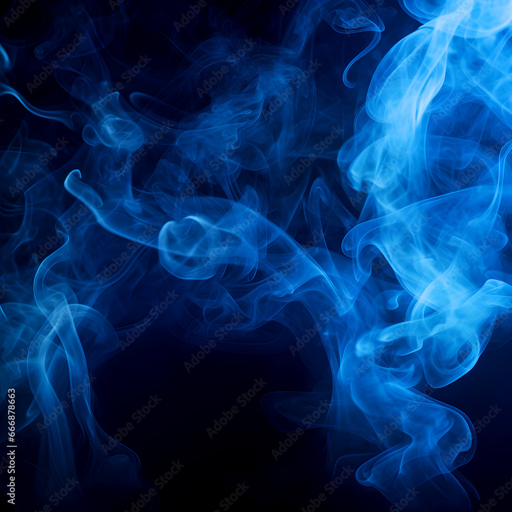 blue smoke, fog or mist on dark background. Special effect composition. blue smoke, fog or mist on dark background. Special effect composition.