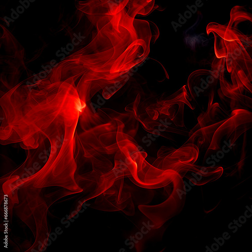 red smoke, fog or mist on dark background. Special effect composition.