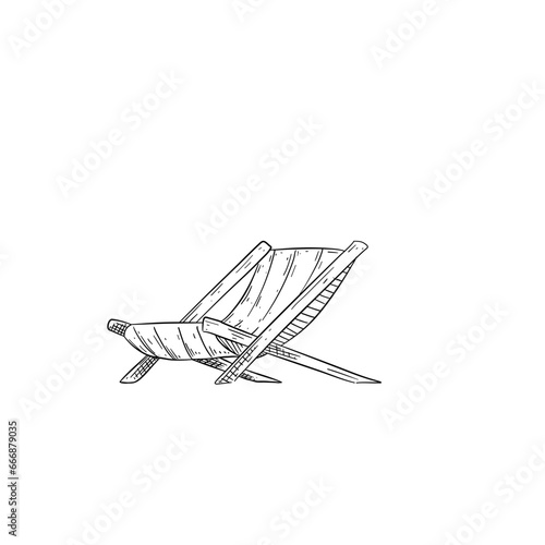 deck chair summer hand drawn © nikagraphic