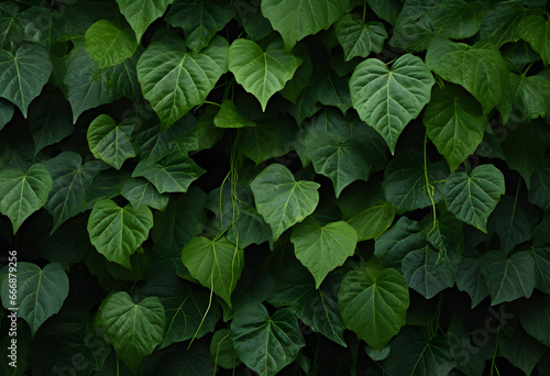 Green leaves background natural pattern of leaf texture