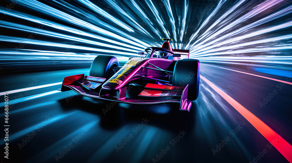 Sport racing car fast driving to achieve the champion dream Sport racing car fast driving to achieve the champion dream