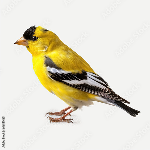 American Goldfinch isolated on white background