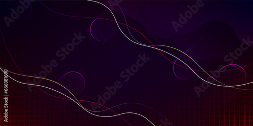 Abstract colorful template banner with gradient color. Design with liquid shape. © Barlian