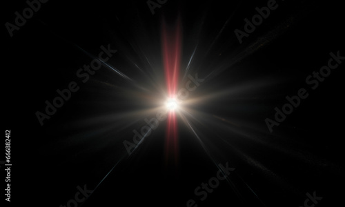 Fototapeta Naklejka Na Ścianę i Meble -  Beautiful light flares. Glowing streaks on dark background