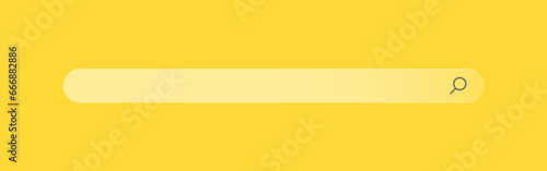 Search Bar on Mobile Mockup, Blank Page Searching Window, Browser Homepage Internet Online, Global Browsing Template on Yellow Background