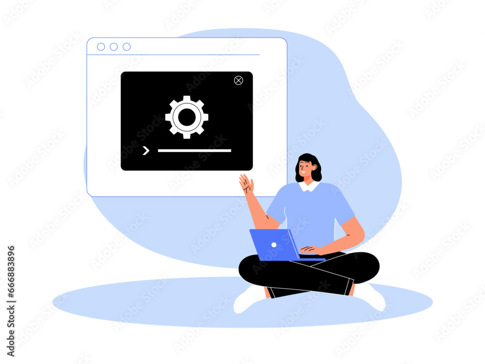 App and game development illustration