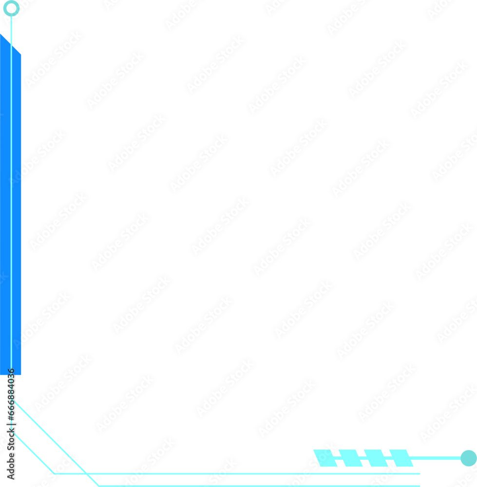 Futuristic Tech Corner Border Isolated Vector Futuristic Tech Corner Border Isolated Vector