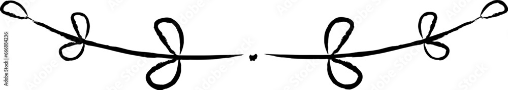 Floral line vector element Floral line vector element